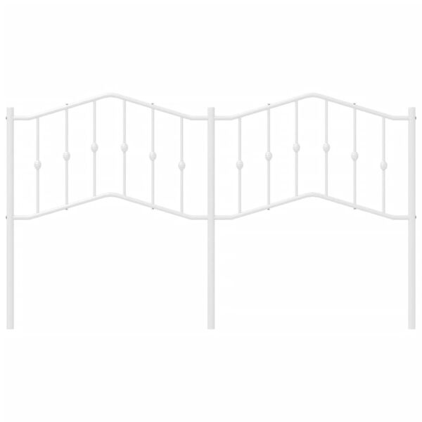 vidaXL Metalowe wezgłowie, białe, 160 cm