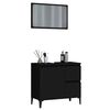 vidaXL 2-cz zestaw mebli łazienkowych, czarny, materiał drewnopochodny