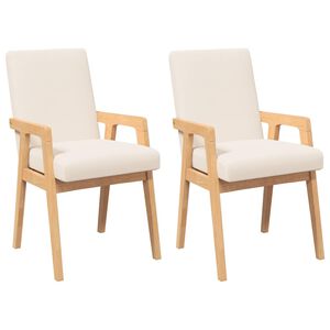 vidaXL Krzesła do jadalni z poduszkami 2 szt. lite drewno guma