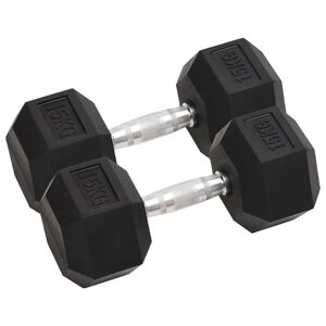 vidaXL Hantle, 2 szt., 30 kg, całkowite żeliwo