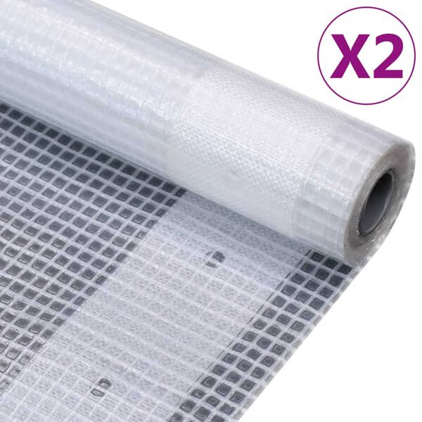 vidaXL Plandeki Leno, 2 szt., 260 g/m², 2x3 m, białe