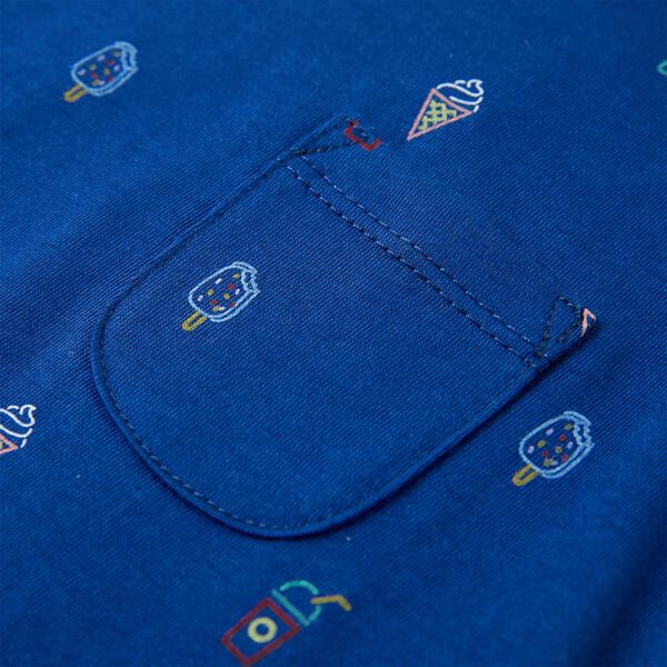 Dziecięca koszulka bez rękawów, ciemnoniebieska, 128