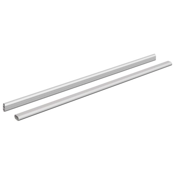 vidaXL Drążek do szafy 2 pcs Srebrny 764 x 15 x 29 mm Stop Aluminium