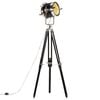 vidaXL Lampa podłogowa na tr&oacute;jnogu, czarna, lite drewno mango, 171 cm