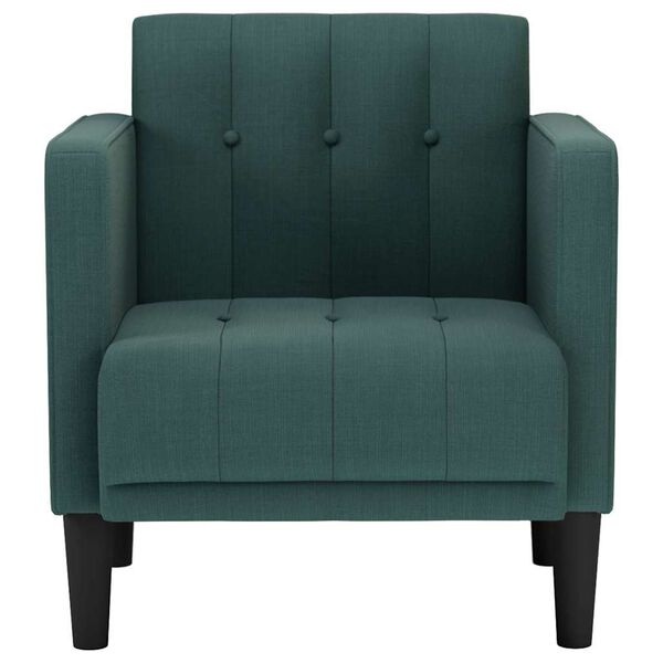 vidaXL Sofa Fotel z Podłokietnikami Ciemnozielony 53 cm Tkanina