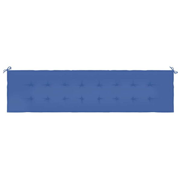 vidaXL Poduszka na ławkę ogrodową, niebieska, 200x50x4 cm, tkanina