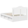 vidaXL Ramka ł&oacute;żka Z zagł&oacute;wkiem Biały 120 x 200 cm Lite drewno sosnowe