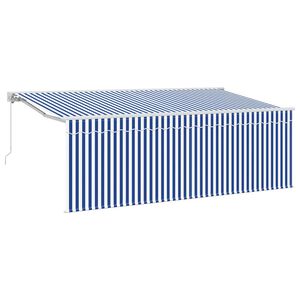 vidaXL Markiza wysuwana Niebieski 350 x 200 cm tkanina