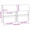vidaXL Tapicerowane wezgłowie Ciemnoszary 140 cm Lite drewno sosnowe