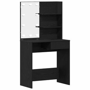 vidaXL Toaletka Czarny Dąb 74,5 x 40 x 141 cm Drewno inżynieryjne