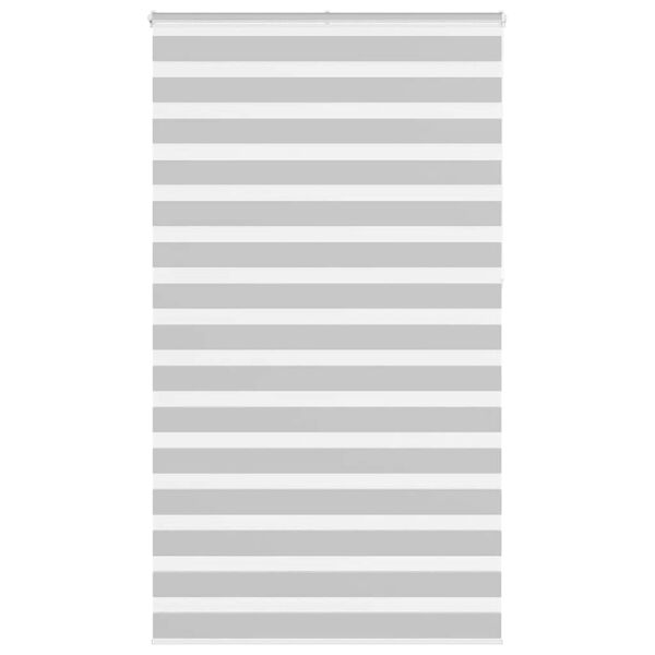 vidaXL Roleta zebra, jasnoszara, szerokość tkaniny 130,9cm, poliester