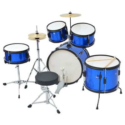 vidaXL Kompletna perkusja Junior w kolorze niebieskim
