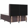 vidaXL Ł&oacute;żko z sprężyną LED Ciemny brąz 140 x 190 cm tkanina
