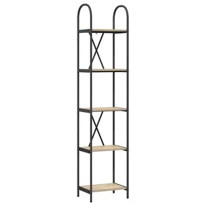 vidaXL P&oacute;łka na książki 5 poziomy 40 x 30 x 183 cm Drewno inżynieryjne