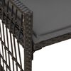 vidaXL Ławka ogrodowa Gładki Czarny i Ciemnoszary 116 x 55 x 82 cm