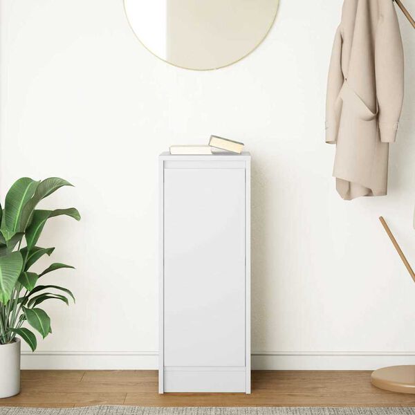 vidaXL Komoda Biała 29,5x34x76 cm Drewno klejone