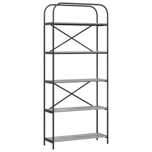 vidaXL P&oacute;łka na książki Szary Sonoma 80 x 30 x 183 cm