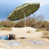 vidaXL Parasol plażowy Zielony 263 x 263 x 272 cm Poliester i Metal