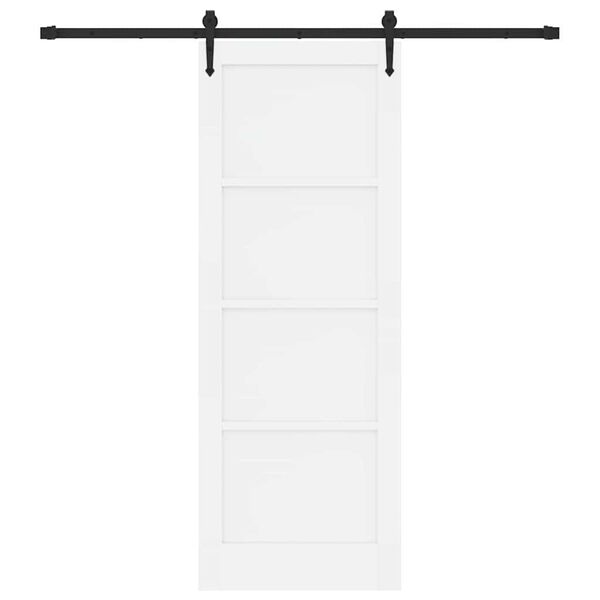 vidaXL Drzwi przesuwne ORKDAL Biały i czarny 78 x 211 cm