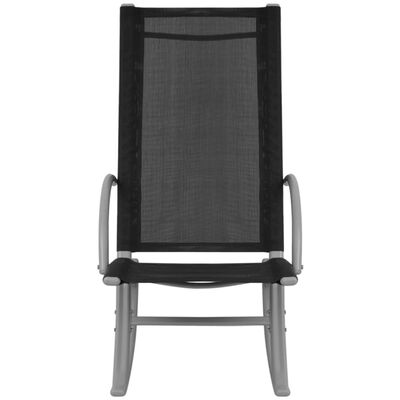 vidaXL Bujane krzesła ogrodowe, 2 szt., stal i textilene, czarne