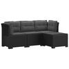 vidaXL Sofa ogrodowa dla 4 os&oacute;b z poduszkami w stylu rattanowym PP