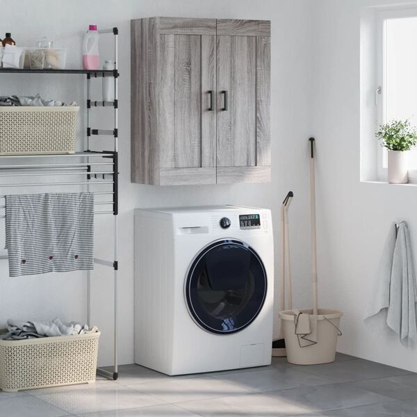 vidaXL Szafka wisząca, szary dąb sonoma, 69,5x34x90 cm