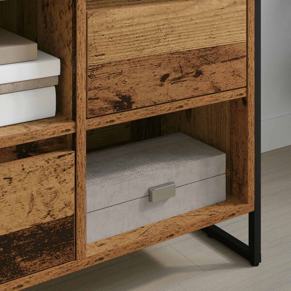 vidaXL Szafka pod telewizor z szufladą Stare drewno 100 x 36 x 49,5 cm