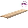 vidaXL Stopnie schodowe, 20 szt. surowe 120x30x2cm lite drewno dębowe