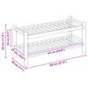 vidaXL Stojak na buty z p&oacute;łką Naturalny 68 x 28 x 30 cm Bambus