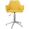 vidaXL Obrotowe krzesła stołowe, 2 szt., ż&oacute;łte, obite tkaniną