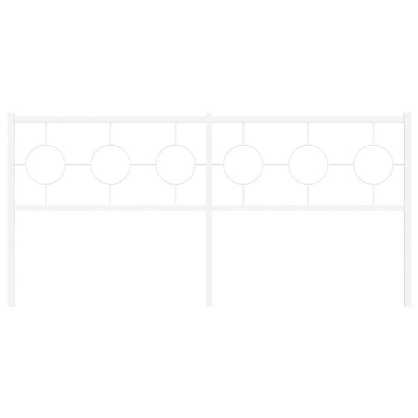 vidaXL Metalowe wezgłowie, białe, 180 cm
