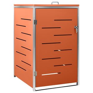vidaXL Osłona na 1 kosz na śmieci, 69x77,5x115 cm, stal nierdzewna