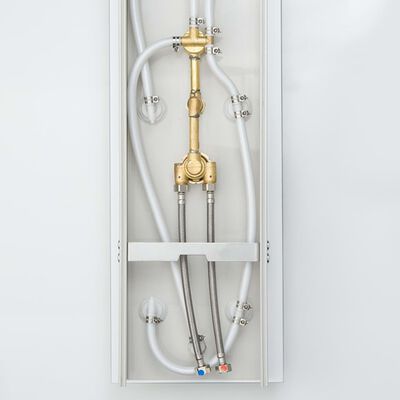SCHÜTTE Szklany panel prysznicowy LANZAROTE z termostatem, biały