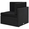 vidaXL 11-cz. ogrodowy zestaw wypoczynkowy, poduszki, czarny rattan PE