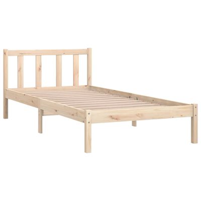 vidaXL Rama łóżka z litego drewna sosnowego, 90x200 cm