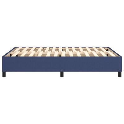 vidaXL Rama łóżka, niebieska, 140 x 200 cm, obita tkaniną