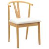 vidaXL Krzesło jadalniane 2 pcs Naturalny i jasny Drewno Gumowe