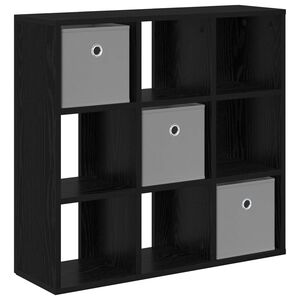 vidaXL Bufet z szufladą Czarny Dąb 73,5 x 24 x 69,5 cm
