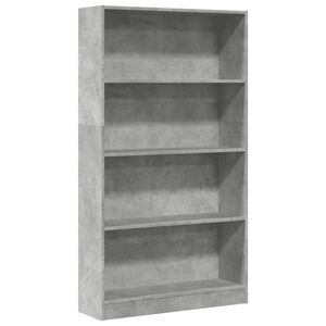 vidaXL Regał, szarość betonu, 80x24x143 cm, materiał drewnopochodny