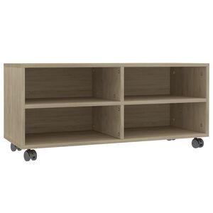 vidaXL Szafka pod TV, dąb sonoma, 90x35x35 cm, materiał drewnopochodny