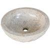 vidaXL Umywalka marmurowa, 40 cm, kremowa