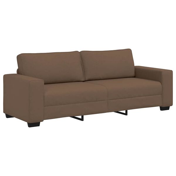 vidaXL Sofa 3-osobowa, brązowa, 180 cm, tkaniną
