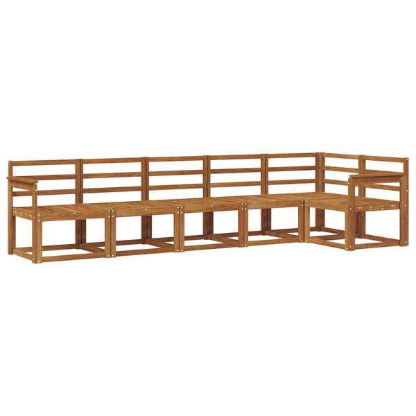 vidaXL Zestaw sof na zewnątrz 6 pcs Naturalny Lite Drewno Akacji