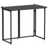 vidaXL Składany st&oacute;ł ogrodowy czarny 90x51x75 cm polirattan