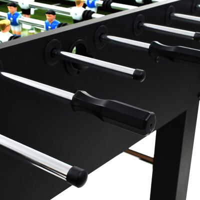 vidaXL Stół do gry w piłkarzyki, stal, 60 kg, 140x74,5x87,5 cm, czarny