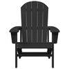 vidaXL Krzesło Adirondack Czarny 82 x 74 x 92 cm HDPE