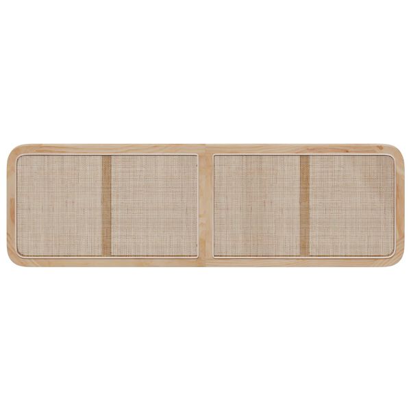 vidaXL Zagł&oacute;wek Z zagł&oacute;wkiem Naturalny 180 x 55 x 3 cm rattan