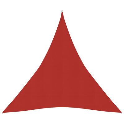 vidaXL Żagiel przeciwsłoneczny, 160 g/m², czerwony, 3x4x4 m, HDPE