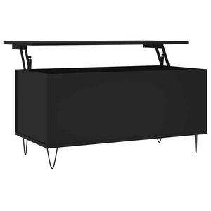 vidaXL Stolik kawowy, czarny, 90x44,5x45 cm, materiał drewnopochodny