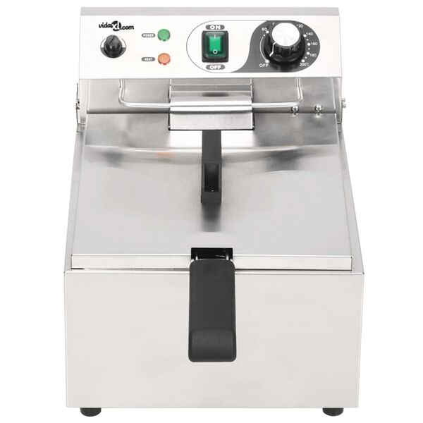 vidaXL Elektryczna frytkownica, stal nierdzewna, 10 L, 3000 W